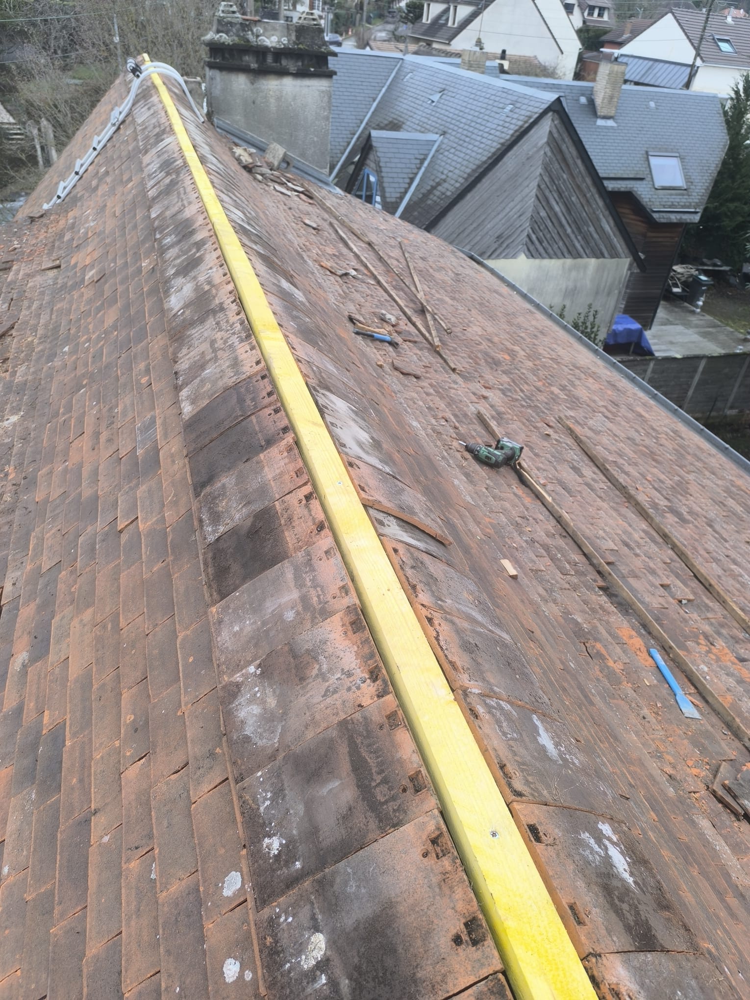 Réparation toiture 92 – chantier Ent. GREMILLET Boulogne